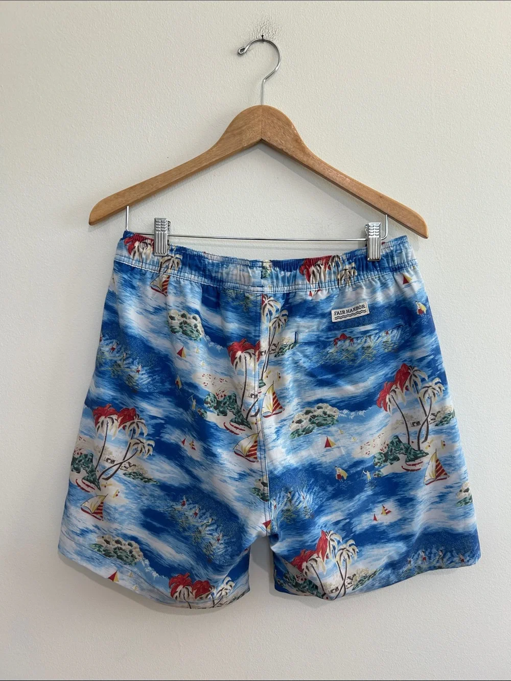 Fair Harbor BayBerry Swim‎ Trunks Surf Days Print Size Large